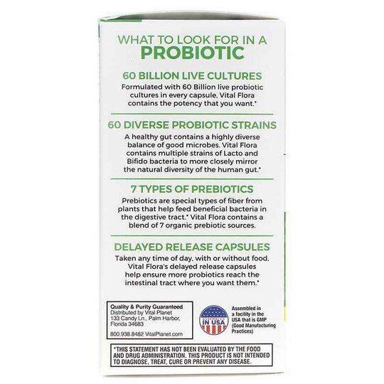 Vital Flora Adult 55+ Daily Probiotic + Prebiotics Shelf Stable, VTP